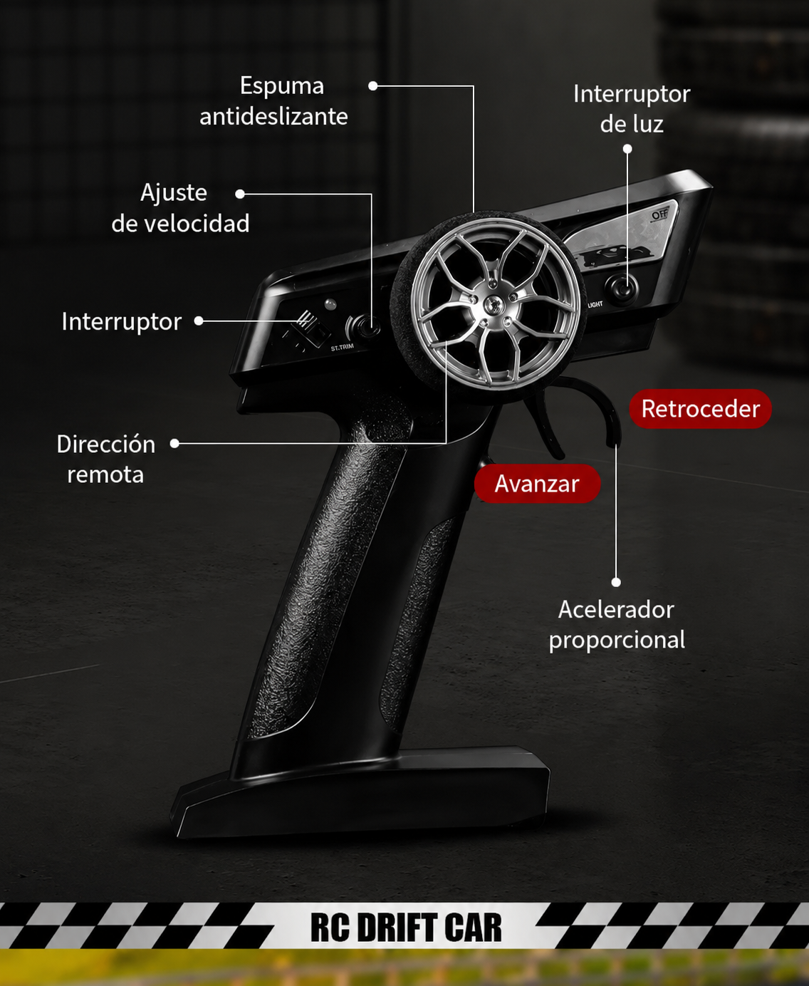 Coche de Drift con Control Remoto y Sonido