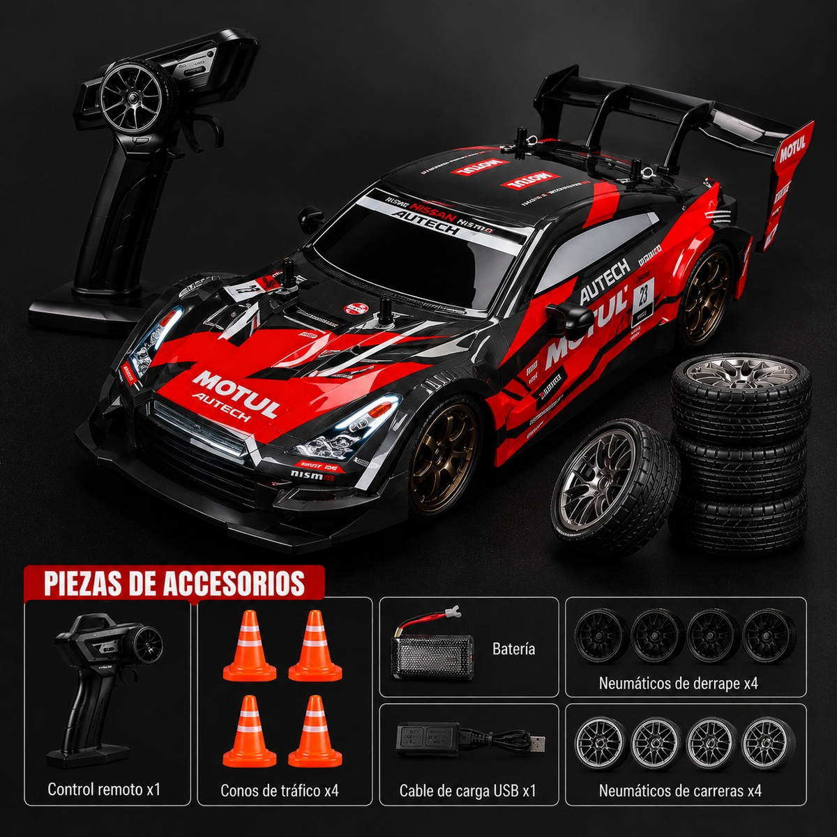 Coche de Drift con Control Remoto y Sonido